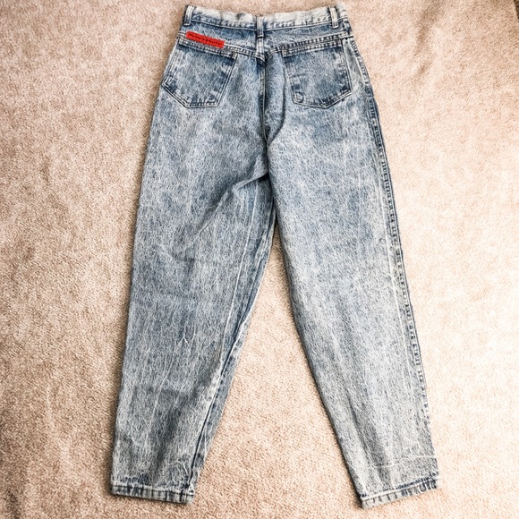 VINTAGE 1990s High Rise Wedgie Fit Mom Jeans Straight 27 - Picture 3 of 12